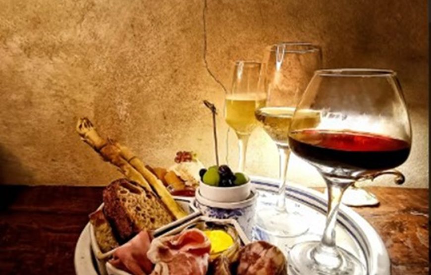 Wine pairing experience and Trastevere culinary journey