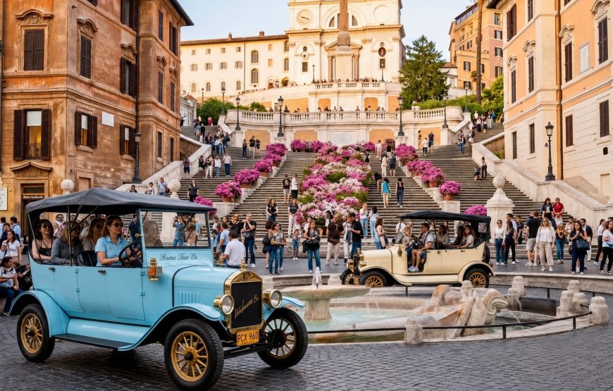 Private Rome Vintage Car Tour with Prosecco