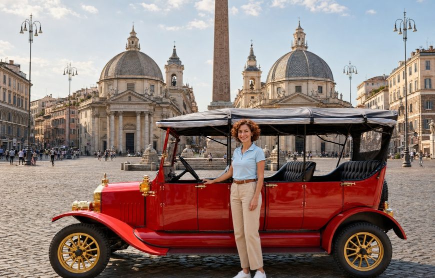 Private Rome Vintage Car Tour with Prosecco