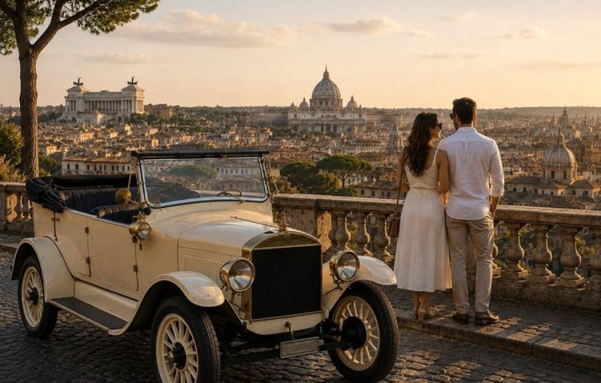 Private Rome Vintage Car Tour with Prosecco