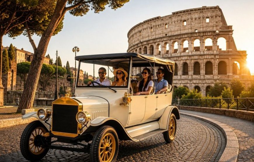 Private Rome Vintage Car Tour with Prosecco