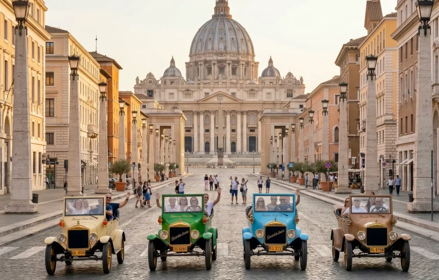 Private Rome Vintage Car Tour with Prosecco